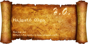 Hajgató Olga névjegykártya